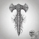 Tattoo sketch perun’s axe with a lightning bo… – tattoo sketch (№1757558543_0, 11.09.2025 02:42) — tattoovalue.net