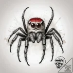 Tattoo sketch jumping spider, concept art for… – tattoo sketch (№1757559905_0, 11.09.2025 03:05) — tattoovalue.net