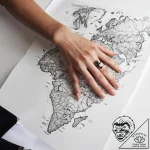Tattoo sketch hands with a map – tattoo sketch (№1757560295_0, 11.09.2025 03:11) — tattoovalue.net