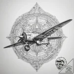 Tattoo sketch soldier with a plane, tattoo dr… – tattoo sketch (№1757561464_0, 11.09.2025 03:31) — tattoovalue.net