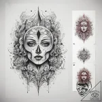Tattoo sketch cosmic identity, tattoo line ar… – tattoo sketch (№1757562439_0, 11.09.2025 03:47) — tattoovalue.net