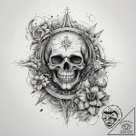 Tattoo sketch cosmic tide, concept art for ta… – tattoo sketch (№1757563223_0, 11.09.2025 04:00) — tattoovalue.net