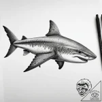Tattoo sketch zebra shark, ink illustration f… – tattoo sketch (№1757564589_0, 11.09.2025 04:23) — tattoovalue.net