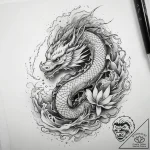 Tattoo sketch hake, ink illustration for tatt… – tattoo sketch (№1757565368_0, 11.09.2025 04:36) — tattoovalue.net