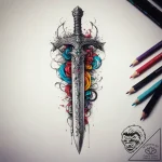 Tattoo sketch mystical sword, artistic tattoo… – tattoo sketch (№1757566149_0, 11.09.2025 04:49) — tattoovalue.net
