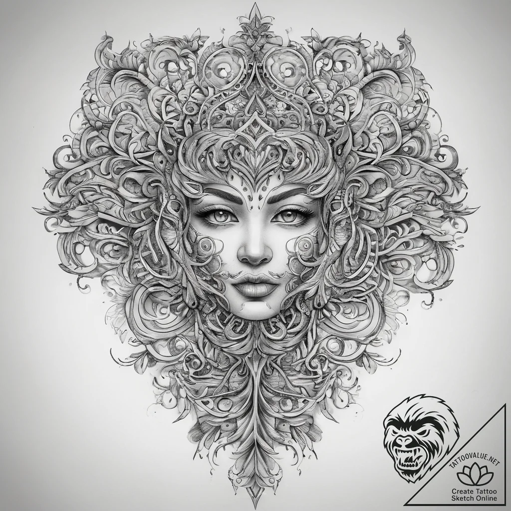 Tattoo sketch weave, ink illustration for tat... - tattoo sketch (№1757567124_0, 11.09.2025 05:05) — tattoovalue.net