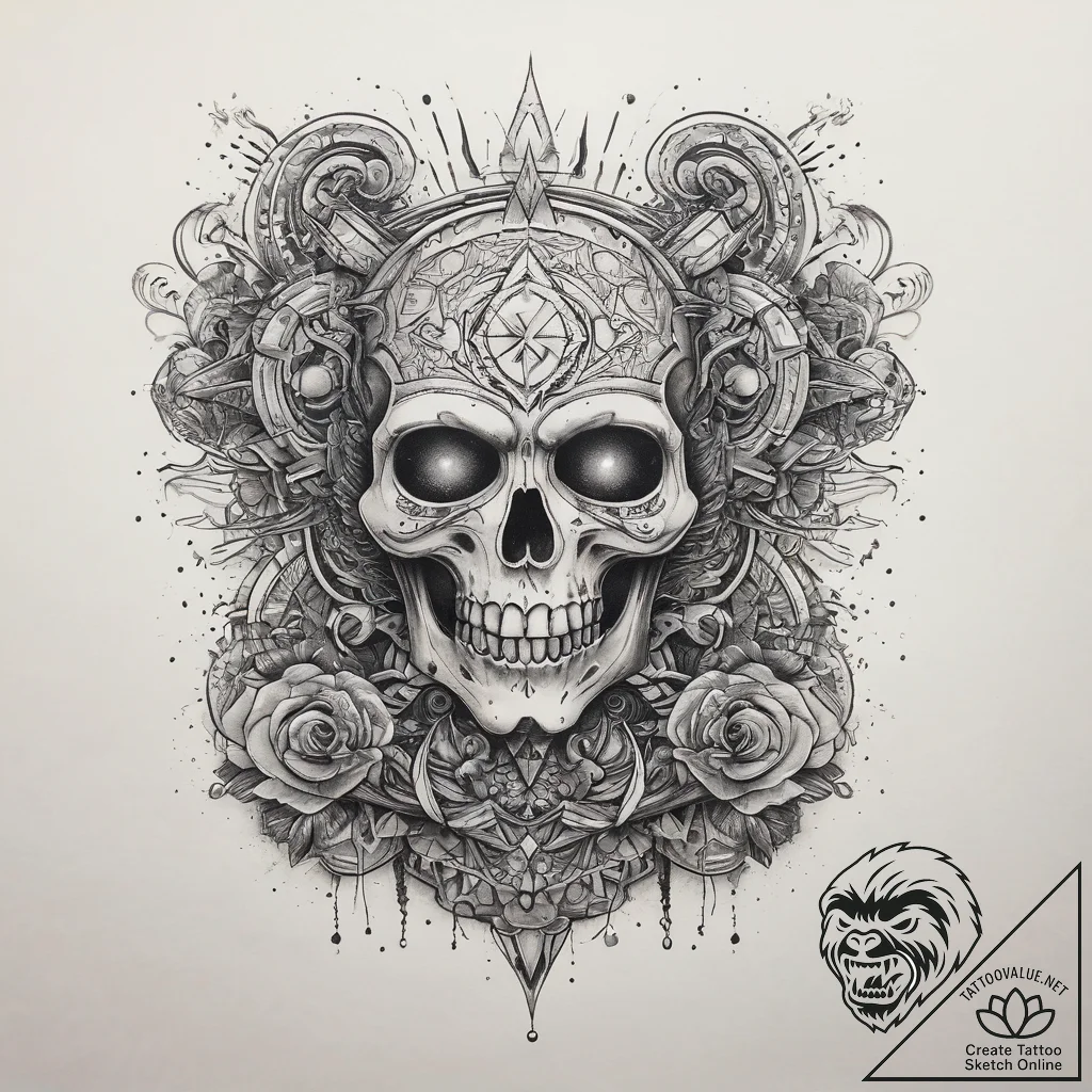 Tattoo sketch cosmic self, concept art for ta... - tattoo sketch (№1757567704_0, 11.09.2025 05:15) — tattoovalue.net