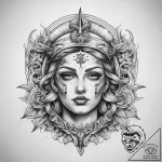 Tattoo sketch divine origin, artistic tattoo… – tattoo sketch (№1757569064_0, 11.09.2025 05:37) — tattoovalue.net