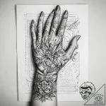 Tattoo sketch hands with a book, tattoo line… – tattoo sketch (№1757570427_0, 11.09.2025 06:00) — tattoovalue.net