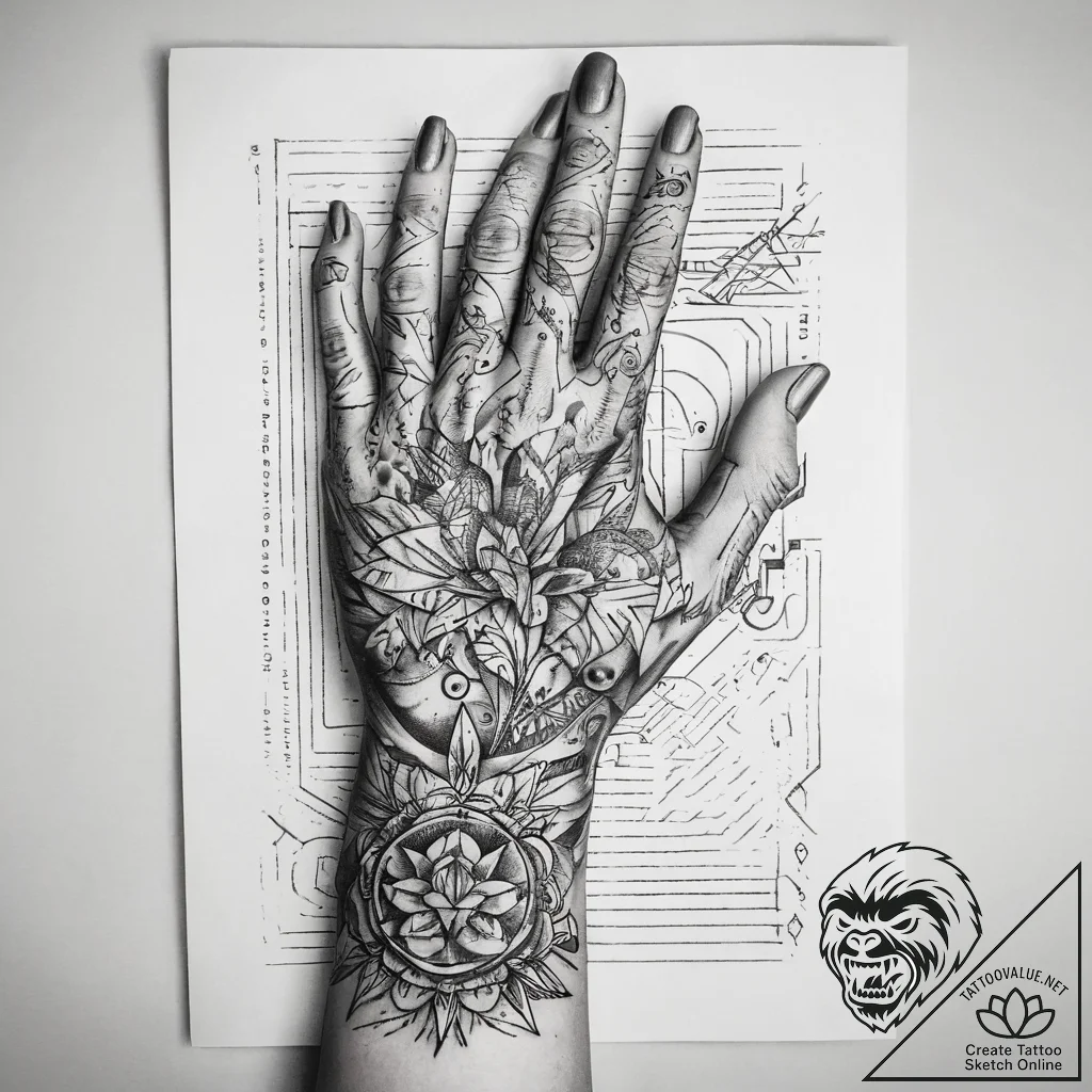 Tattoo sketch hands with a book, tattoo line... - tattoo sketch (№1757570427_0, 11.09.2025 06:00) — tattoovalue.net