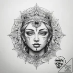 Tattoo sketch spiritual representation – tattoo sketch (№1757570816_0, 11.09.2025 06:06) — tattoovalue.net