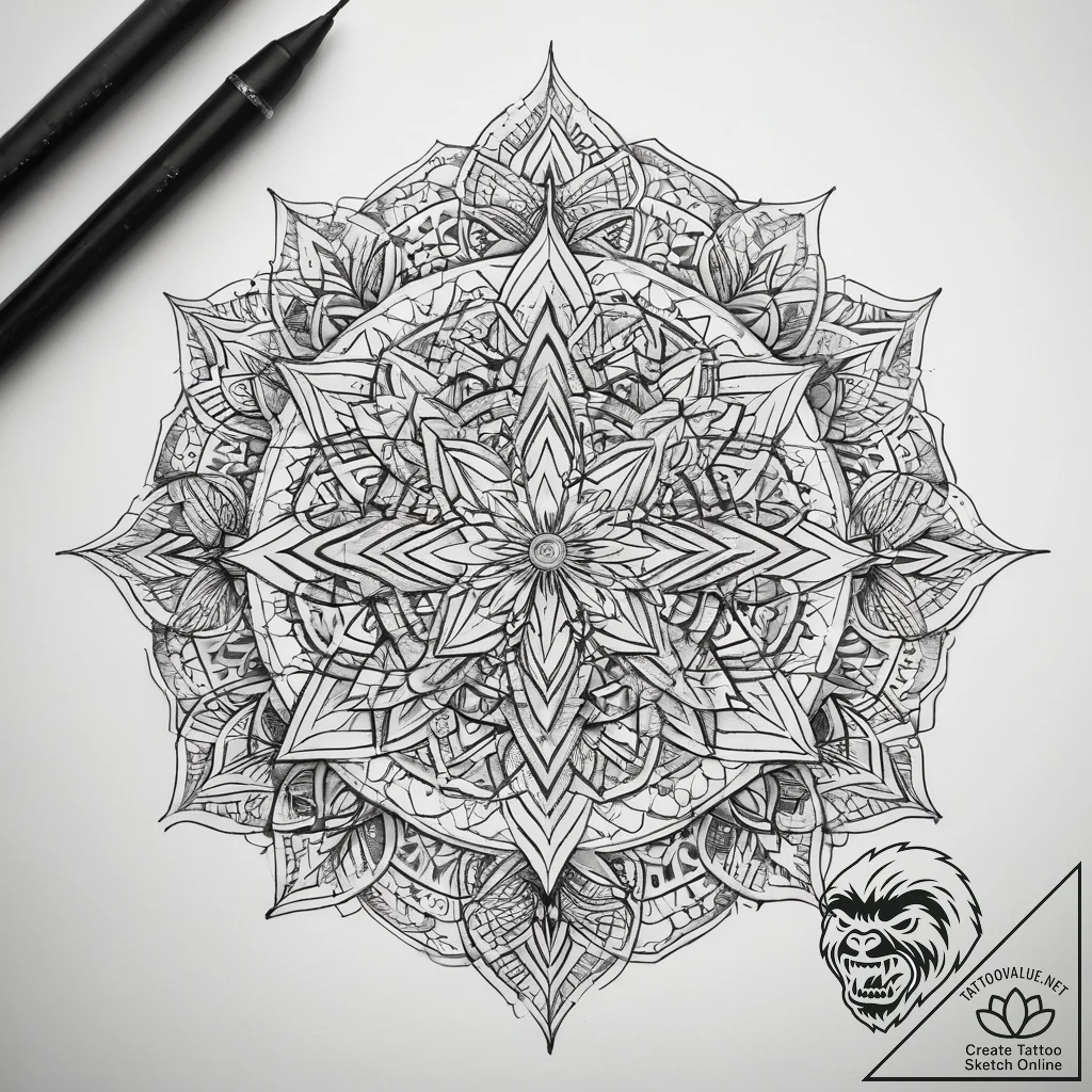 Tattoo sketch mystical spring, tattoo drawing... - tattoo sketch (№1757571011_0, 11.09.2025 06:10) — tattoovalue.net