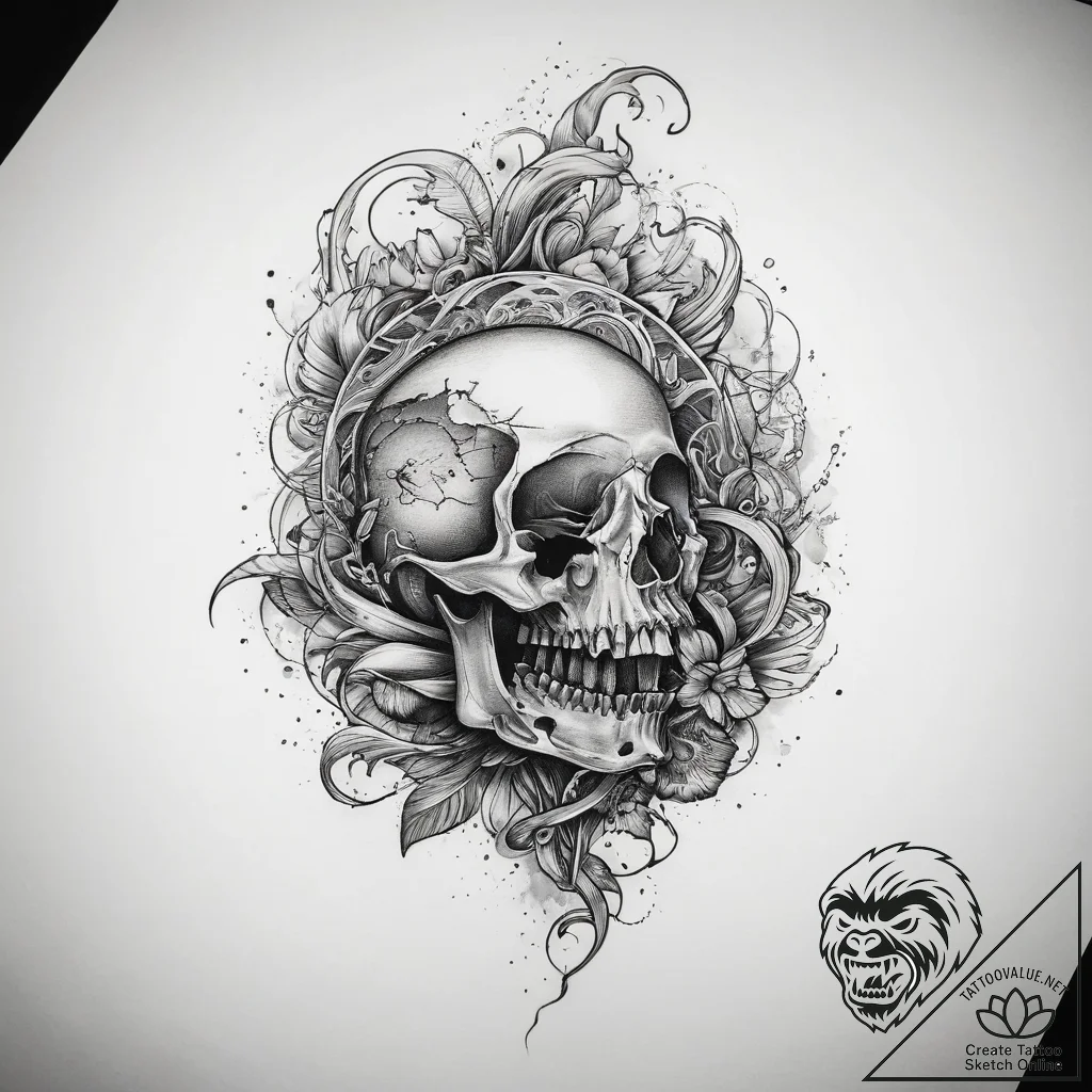 Tattoo sketch ocean, tattoo line art, on a cl... - tattoo sketch (№1757572181_0, 11.09.2025 06:29) — tattoovalue.net