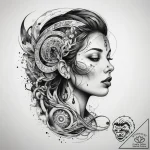 Tattoo sketch cosmic soul – tattoo sketch (№1757572569_0, 11.09.2025 06:36) — tattoovalue.net