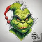 Tattoo sketch the grinch with a horn, tattoo… – tattoo sketch (№1757573344_0, 11.09.2025 06:49) — tattoovalue.net