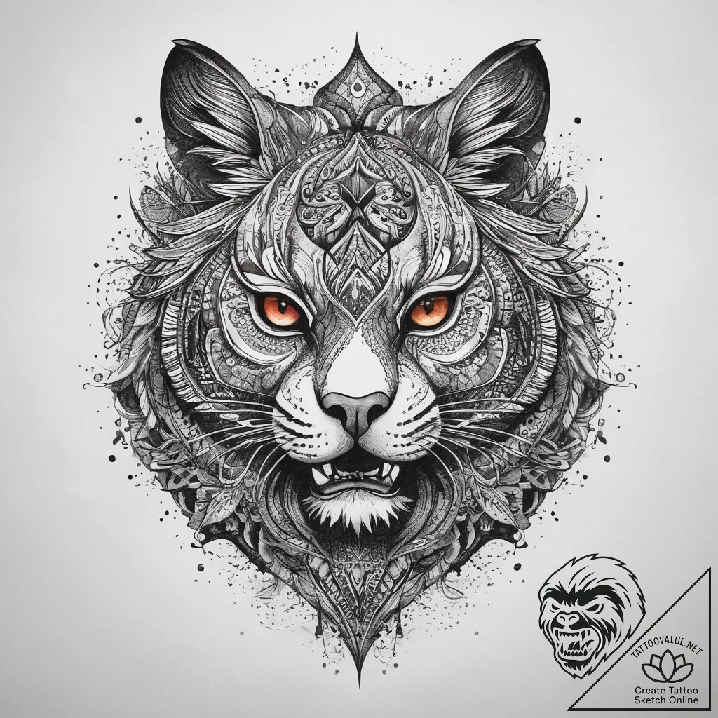 Tattoo sketch лиса с цветами, tattoo line art... - tattoo sketch (№1757573734_0, 11.09.2025 06:55) — tattoovalue.net
