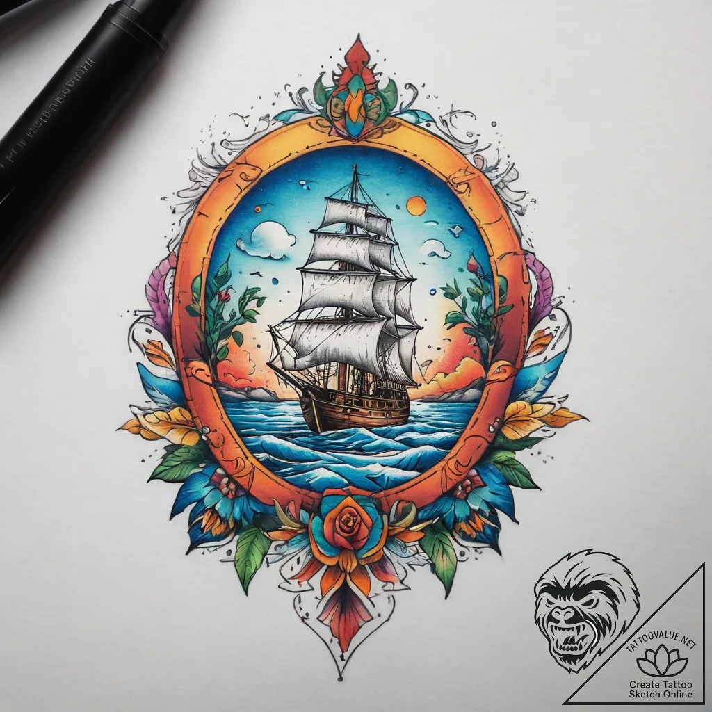Tattoo sketch blessed tide, tattoo sketch des... - tattoo sketch (№1757574702_0, 11.09.2025 07:11) — tattoovalue.net