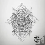 Tattoo sketch 80s neon grid background, artis… – tattoo sketch (№1757574897_0, 11.09.2025 07:14) — tattoovalue.net