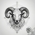 Tattoo sketch aries constellation – tattoo sketch (№1757575092_0, 11.09.2025 07:18) — tattoovalue.net