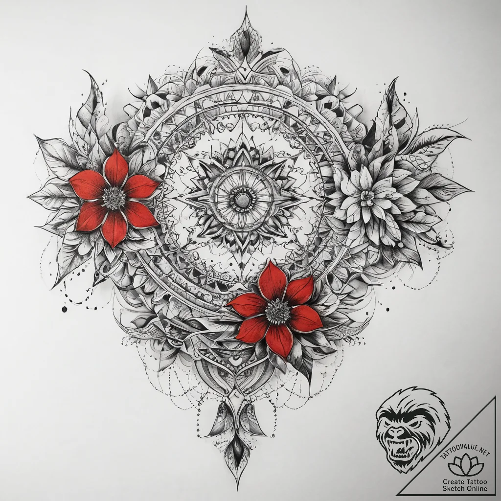 Tattoo sketch desert, tattoo flash sheet desi... - tattoo sketch (№1757575286_0, 11.09.2025 07:21) — tattoovalue.net