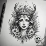 Tattoo sketch enchanted forest, tattoo line a… – tattoo sketch (№1757575872_0, 11.09.2025 07:31) — tattoovalue.net