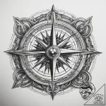 Tattoo sketch compass, tattoo flash sheet des… – tattoo sketch (№1757576260_0, 11.09.2025 07:37) — tattoovalue.net
