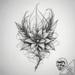 Tattoo sketch a symbolic plant, tattoo line a… – tattoo sketch (№1757576455_0, 11.09.2025 07:40) — tattoovalue.net