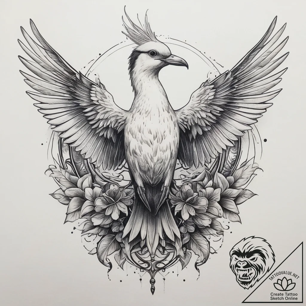 Tattoo sketch tropicbird, tattoo flash sheet... - tattoo sketch (№1757577424_0, 11.09.2025 07:57) — tattoovalue.net