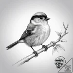 Tattoo sketch long-tailed tit – tattoo sketch (№1757578979_0, 11.09.2025 08:22) — tattoovalue.net