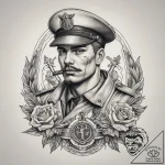 Tattoo sketch soldier with a key, tattoo draw… – tattoo sketch (№1757579955_0, 11.09.2025 08:39) — tattoovalue.net