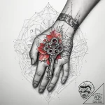 Tattoo sketch hands with a key, tattoo drawin… – tattoo sketch (№1757581123_0, 11.09.2025 08:58) — tattoovalue.net
