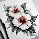 Tattoo sketch hibiscus, artistic tattoo sketc… – tattoo sketch (№1757582290_0, 11.09.2025 09:18) — tattoovalue.net