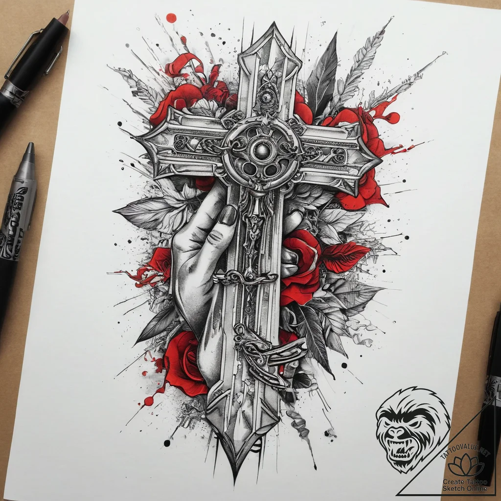 Tattoo sketch hands with a key, tattoo drawin... - tattoo sketch (№1757583467_0, 11.09.2025 09:37) — tattoovalue.net