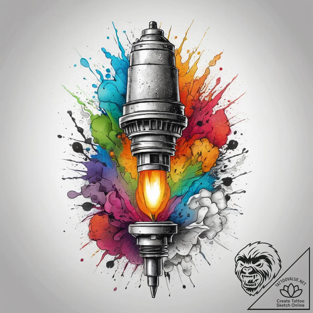 Tattoo sketch welder welding torch, tattoo dr... - tattoo sketch (№1757585413_0, 11.09.2025 10:10) — tattoovalue.net