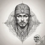 Tattoo sketch soldier with a thread, tattoo l… – tattoo sketch (№1757585804_0, 11.09.2025 10:16) — tattoovalue.net