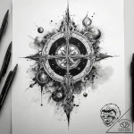 Tattoo sketch cosmic landscape, tattoo sketch… – tattoo sketch (№1757586584_0, 11.09.2025 10:29) — tattoovalue.net