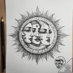 Tattoo sketch sun and moon together, tattoo s… – tattoo sketch (№1757586974_0, 11.09.2025 10:36) — tattoovalue.net