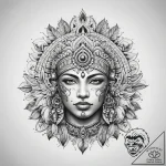 Tattoo sketch узор в индийском стиле – tattoo sketch (№1757587169_0, 11.09.2025 10:39) — tattoovalue.net