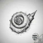 Tattoo sketch whelk – tattoo sketch (№1757589126_0, 11.09.2025 11:12) — tattoovalue.net