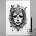 Tattoo sketch cosmic narrative, artistic tatt… – tattoo sketch (№1757589514_0, 11.09.2025 11:18) — tattoovalue.net