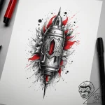 Tattoo sketch bullet tattoo, tattoo line art,… – tattoo sketch (№1757589905_0, 11.09.2025 11:25) — tattoovalue.net