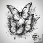 Tattoo sketch узор с бабочками, tattoo drawin… – tattoo sketch (№1757591860_0, 11.09.2025 11:57) — tattoovalue.net