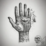 Tattoo sketch hands with a city, tattoo sketc… – tattoo sketch (№1757592645_0, 11.09.2025 12:10) — tattoovalue.net
