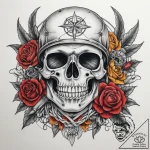 Tattoo sketch soldier with a knot, tattoo lin… – tattoo sketch (№1757593427_0, 11.09.2025 12:23) — tattoovalue.net