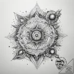 Tattoo sketch cosmic universe, tattoo flash s… – tattoo sketch (№1757595183_0, 11.09.2025 12:53) — tattoovalue.net