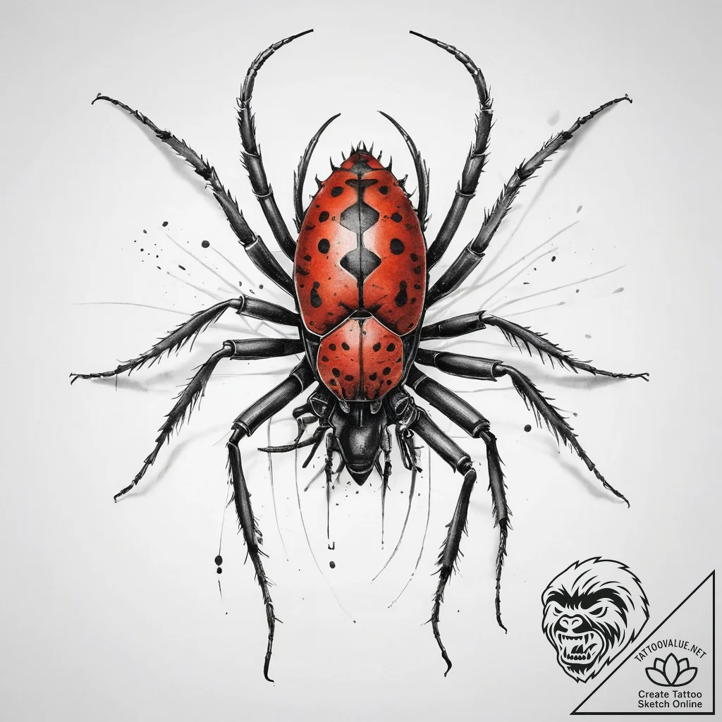 Tattoo sketch assassin bug, ink illustration... - tattoo sketch (№1757595768_0, 11.09.2025 13:02) — tattoovalue.net