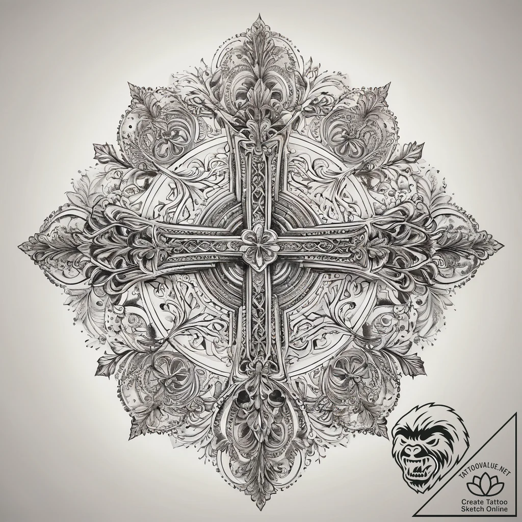 Tattoo sketch a symbolic place, ink illustrat... - tattoo sketch (№1757596156_0, 11.09.2025 13:09) — tattoovalue.net