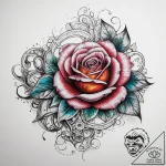 Tattoo sketch ring with a rose, tattoo sketch… – tattoo sketch (№1757596351_0, 11.09.2025 13:12) — tattoovalue.net