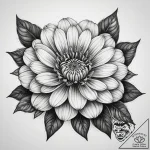 Tattoo sketch zinnia flower, tattoo drawing o… – tattoo sketch (№1757597519_0, 11.09.2025 13:31) — tattoovalue.net