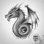 Tattoo sketch sketch дракон, concept art for… – tattoo sketch (№1757597714_0, 11.09.2025 13:35) — tattoovalue.net